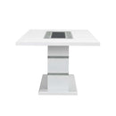 Elizaveta - White High Gloss - Dining Table - Ornate Home