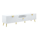 Gaines - White High Gloss  - TV Stand - Ornate Home