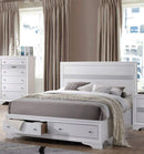 Naima - White - Eastern King Bed w/ Storage FB - Ornate Home