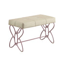 Priya II White & Light Purple Bench - Ornate Home