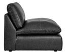 Emilia Black Leather 3pc Modular Sectional Sofa - Ornate Home