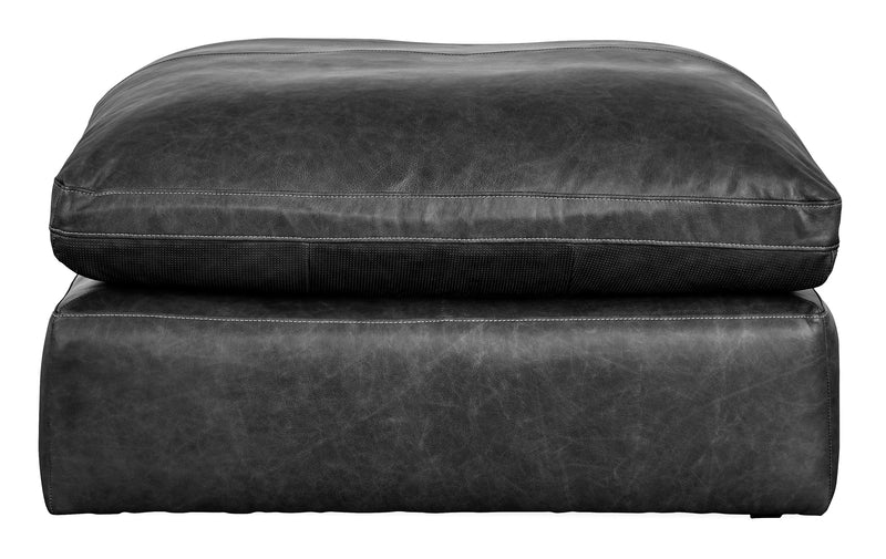 Emilia Black Leather 3pc Modular Sectional Sofa - Ornate Home