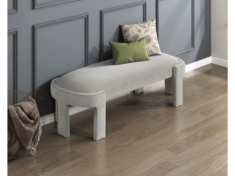 Flux Taupe Bench - Ornate Home
