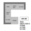 Pluma Ivory Fabric Modular Sectional Pre Sets - Ornate Home