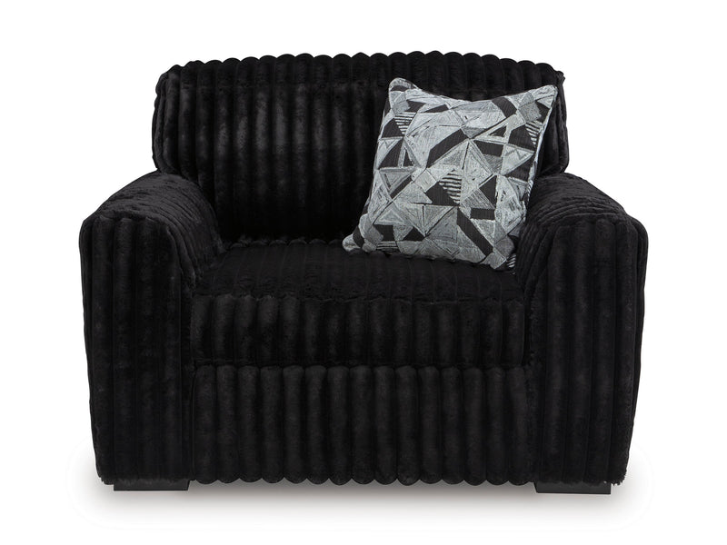 Midnight-Madness Onyx Chair and a Half - Ornate Home