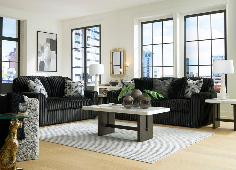 Midnight-Madness Onyx Loveseat - Ornate Home