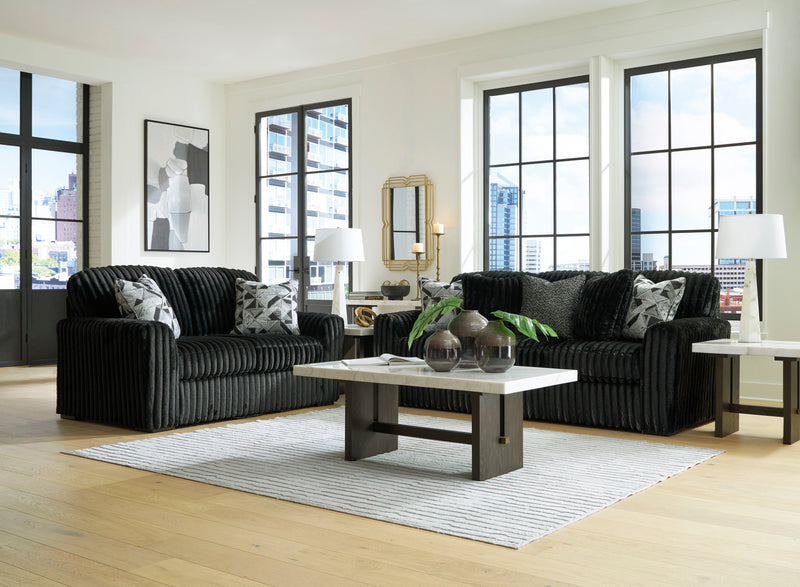 Midnight-Madness Onyx Loveseat - Ornate Home