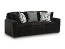 Midnight-Madness Onyx Corduroy Sofa - Ornate Home