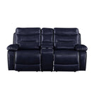 Aashi Navy Reclining Loveseat - Ornate Home