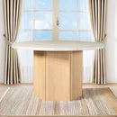 Adalynn Gray Round Dining Table W/Marble Top - Ornate Home