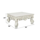Adara Antique White Coffee Table - Ornate Home