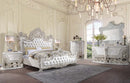 Adara Antique White Eastern King Bed - Ornate Home