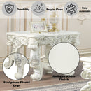 Adara Antique White End Table - Ornate Home