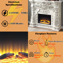 Adara Antique White Fireplace - Ornate Home