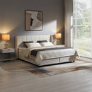 Adonia Beige Queen Bed w/Storage - Ornate Home