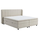 Adonia Beige Queen Bed w/Storage - Ornate Home