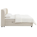Adonia Beige Queen Bed w/Storage - Ornate Home