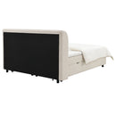 Adonia Beige Queen Bed w/Storage - Ornate Home