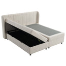 Adonia Beige Queen Bed w/Storage - Ornate Home
