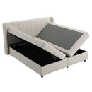 Adonia Beige Queen Bed w/Storage - Ornate Home