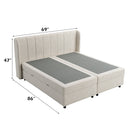 Adonia Beige Queen Bed w/Storage - Ornate Home