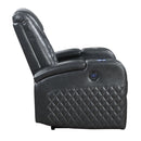 Alair Dark Gray Recliner - Ornate Home