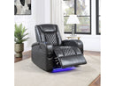 Alair Dark Gray Recliner - Ornate Home
