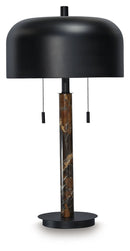 Alanbert Brown/Black Table Lamp - Ornate Home