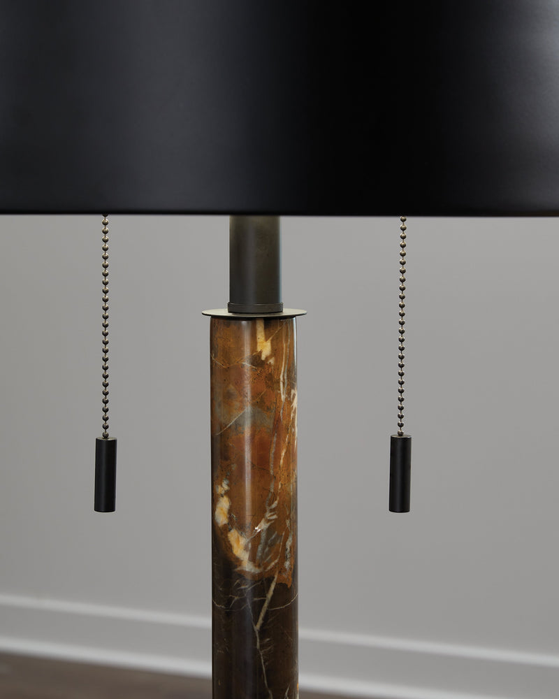 Alanbert Brown/Black Table Lamp - Ornate Home