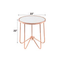 Alivia Frosted Glass End Table - Ornate Home