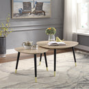 Allison Natural/Black Nesting Table Set - Ornate Home
