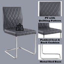 Ansonia Gray & Chrome Side Chair (Set of 2) - Ornate Home