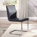Ansonia Gray & Chrome Side Chair (Set of 2) - Ornate Home