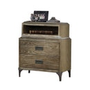 Athouman Weathered Oak Nightstand w/ USB - Ornate Home