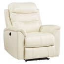 Ava Beige Power Motion Recliner - Ornate Home