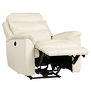 Ava Beige Power Motion Recliner - Ornate Home