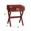 Babs Red End Table - Ornate Home