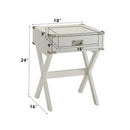 Babs White End Table - Ornate Home