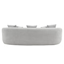 Barasa Gray Oversize Sofa in a Box w/5 Pillows - Ornate Home