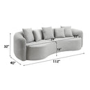 Barasa Gray Oversize Sofa in a Box w/5 Pillows - Ornate Home