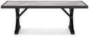 Beachcroft Black/Light Gray Outdoor Dining Table - Ornate Home