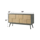 Blayde Light Gray & Natural Server - Ornate Home