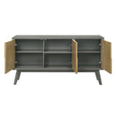 Blayde Light Gray & Natural Server - Ornate Home