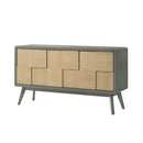 Blayde Light Gray & Natural Server - Ornate Home