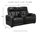 Boyington Black Power Reclining Loveseat with Console (Online Special Price) - Ornate Home