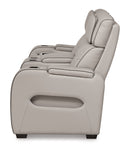 Boyington Gray Power Reclining Loveseat with Console (Online Special Price) - Ornate Home