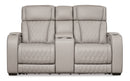 Boyington Gray Power Reclining Loveseat with Console (Online Special Price) - Ornate Home