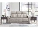 Boyington Gray Power Reclining Sofa - Ornate Home