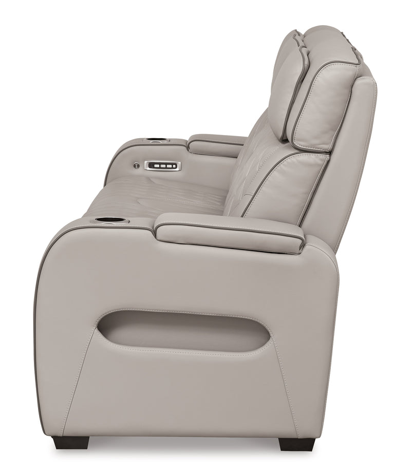 Boyington Gray Power Reclining Sofa - Ornate Home
