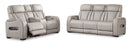 Boyington Gray Power Reclining Sofa and Loveseat - Ornate Home